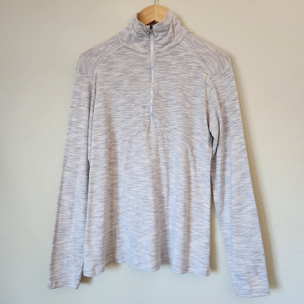Women's Columbia 1/4 Zip Gray & White Pullover Size XL